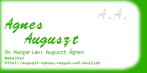 agnes auguszt business card